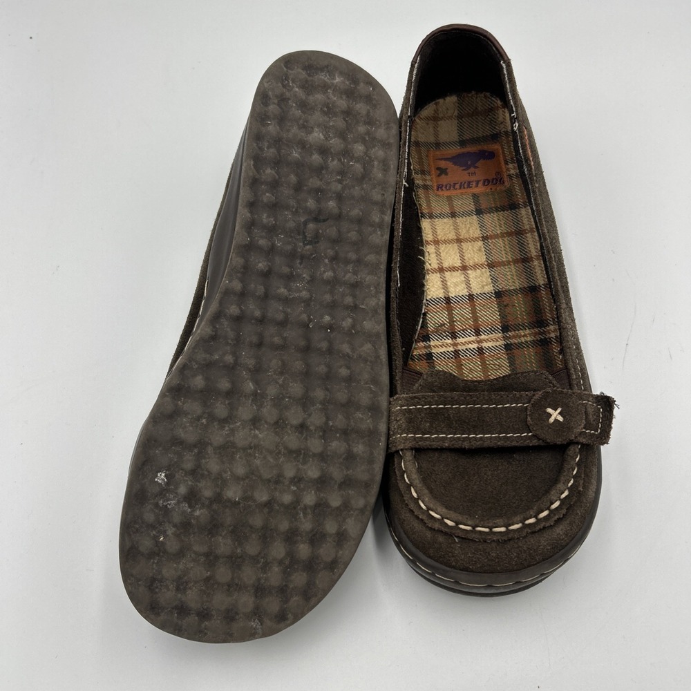 Rocket Dog Y2K Brown Suede Slip On Shoes 8.5 Whimsygoth Preppy Downtown Chic - Picture 11 of 14